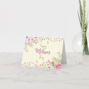 Tarjeta Dulce floral de primavera Día de la Madre