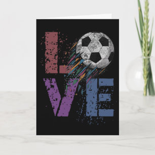 Tarjeta Dulce Fútbol Amor San Valentín Día de Partido Mama