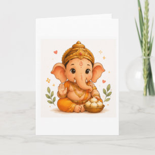 Tarjeta Dulce Ganesha con Modak Ganesh Chaturthi