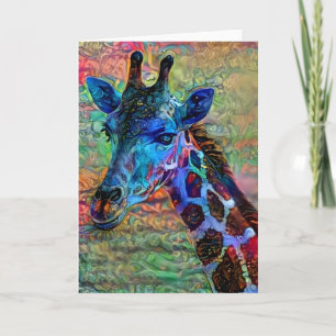 Tarjeta Dulce Giraffe Face Artsy Note Card
