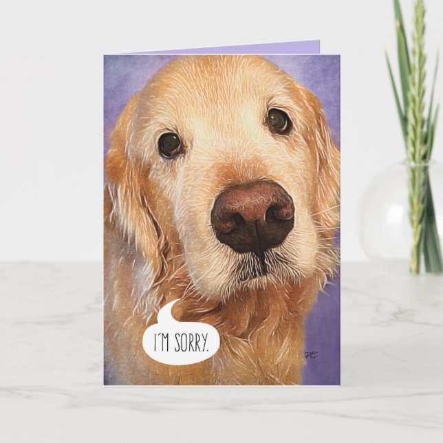 Tarjeta Dulce Golden Retriever (Anverso)
