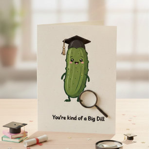 Tarjeta Dulce Gran Graduación Pepino de Dill Punzada