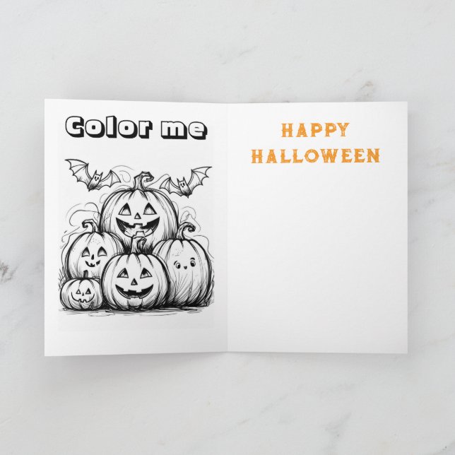 Tarjeta Dulce hada del bosque Halloween (Interior)