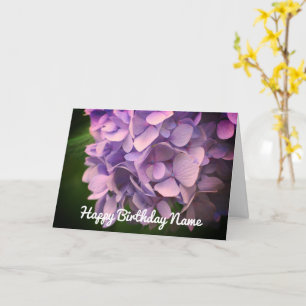Tarjeta Dulce Hidrangea Flor Cumpleaños Personalizado