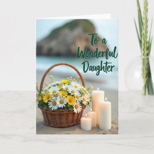 Tarjeta Dulce Hija en la Orilla del Mar
