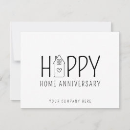 Tarjeta Dulce Hogar Feliz Hogar Aniversario Inmobiliaria