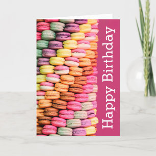Tarjeta Dulce Macarons Feliz cumpleaños
