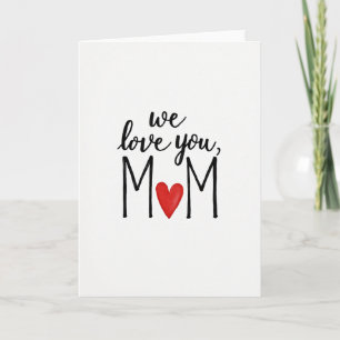 Tarjeta Dulce Mamá Carta de Corazón Bermellón