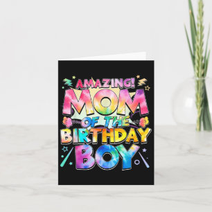 Tarjeta Dulce Mamá Del Niño De Cumpleaños Tie Dye Combinan