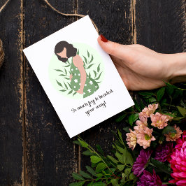 Tarjeta Dulce mensaje de bebé sentimental para esperar a m