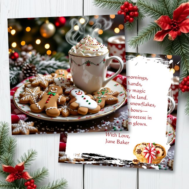 Tarjeta Dulce Navidad Personalizada | Café y Galletas (Subido por el creador)