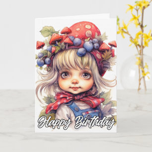 Tarjeta Dulce Niña de la Granja Campestre