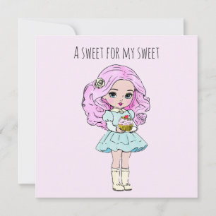 Tarjeta Dulce para mi dulce San Valentín