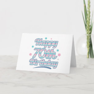 Tarjeta Dulce Pastel Celebrando el 70 cumpleaños