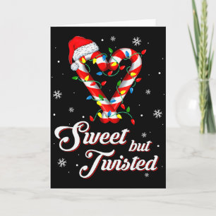 Tarjeta Dulce Pero Divertido Navideño Caramelo Caña Navida