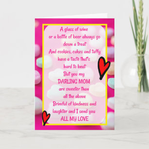 Tarjeta Dulce Poema Encantador Día de la Madre