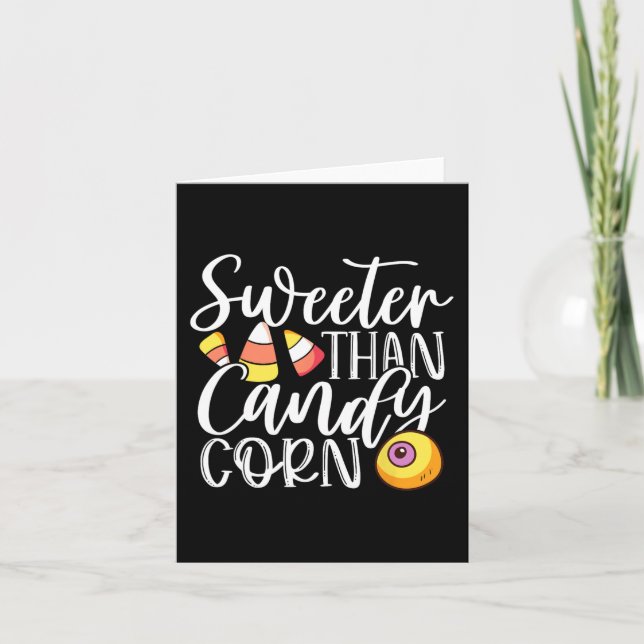 Tarjeta Dulce que Candy Corn Hilarious Halloween Candy Co (Anverso)