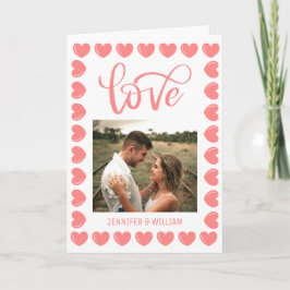 Tarjeta Dulce Romance Corazón Rosa Foto San Valentín