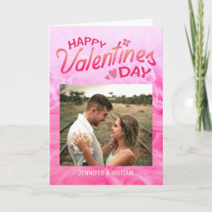 Tarjeta Dulce Romance Rosa Pelaje Foto Día de San Valentín