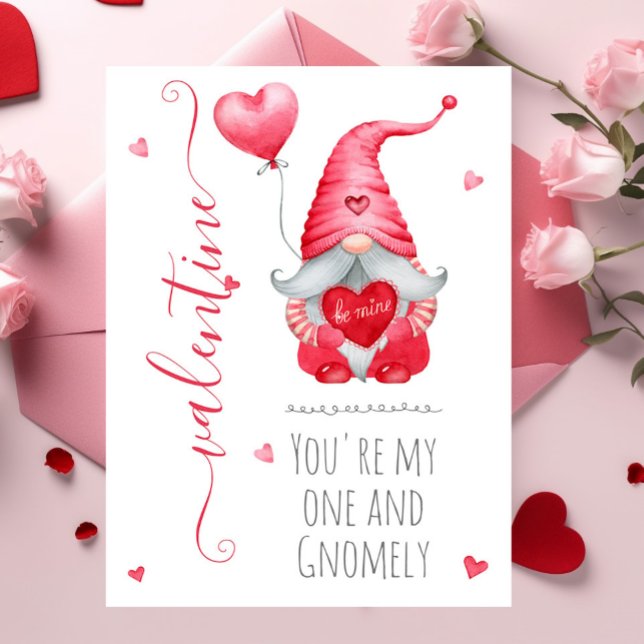 Tarjeta Dulce San Valentín Eres mi único y Gnómico (Subido por el creador)