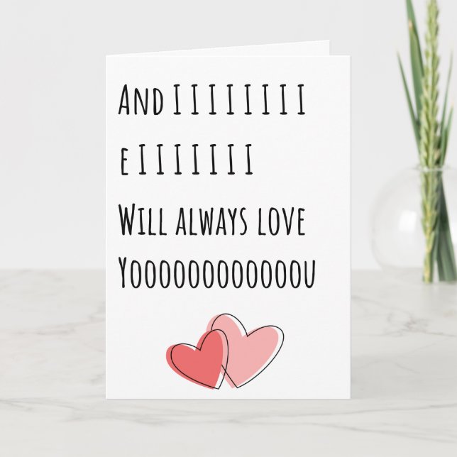 Tarjeta Dulce San Valentín Te Amaré Siempre Doble (Anverso)