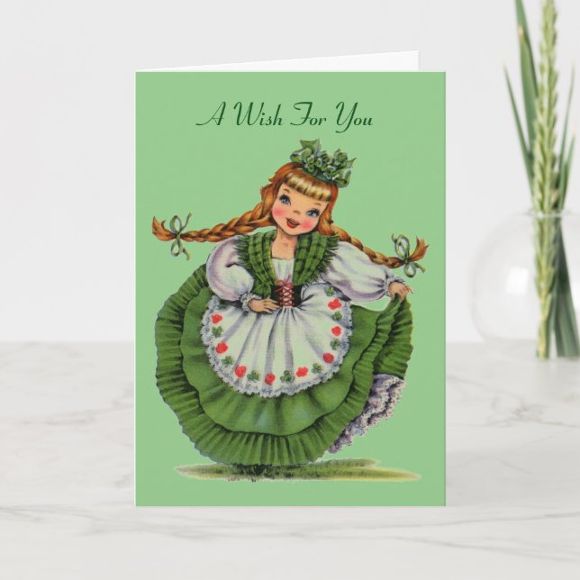 Tarjeta Dulce señorita irlandesa (Anverso)