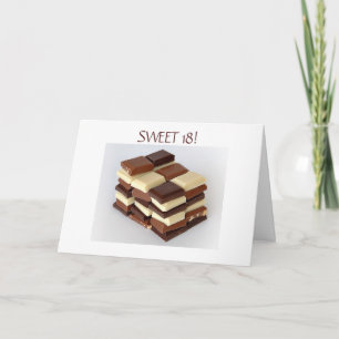 TARJETA DULCES 18! WISHES DE CUMPLEAÑOS