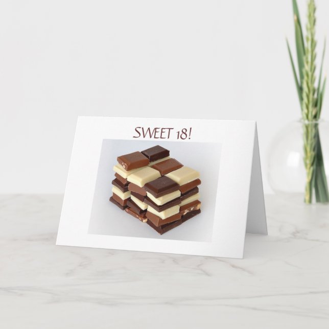 TARJETA DULCES 18! WISHES DE CUMPLEAÑOS (Anverso)