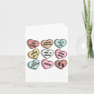 Tarjeta Dulces Corazones De Embarazo Nueva Mamá Dulces Val