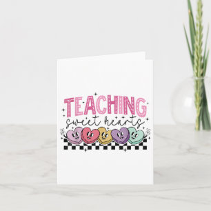 Tarjeta Dulces Corazones Enseñando Corazones Maestra San V