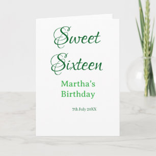 Tarjeta Dulces dieciséis nombre fecha caligrafía boho ret