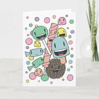 Tarjeta Dulces dulces dulces dulces negras Pastel Ilustrac