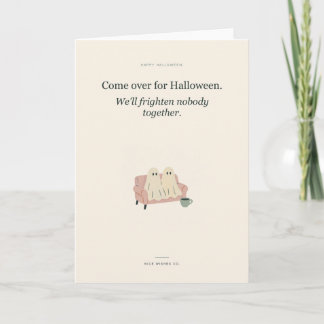 Tarjeta Dulces Fantasmas de Halloween que No Asustan a Nad