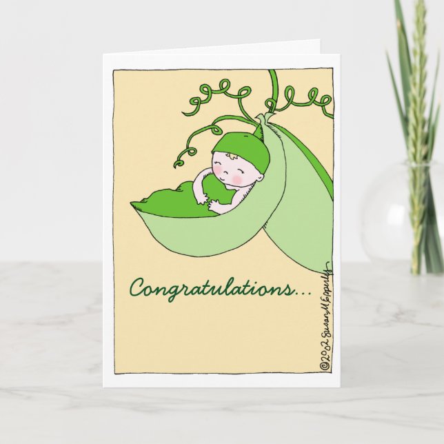 Tarjeta Dulces felicitaciones por Baby Shower durante el e (Anverso)