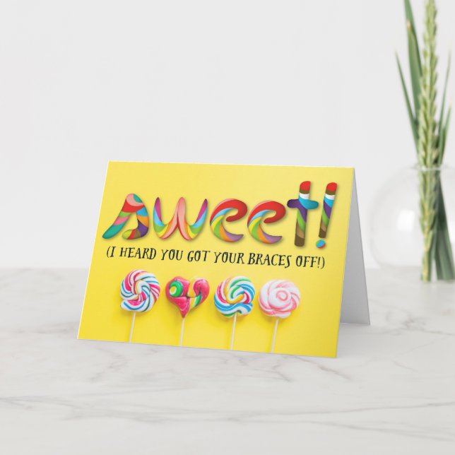 Tarjeta Dulces Felicitaciones - ¡Te Quitaste Los Cordones! (Anverso)