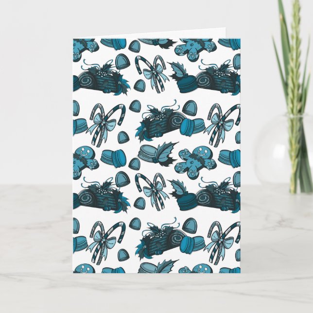 Tarjeta Dulces Navideños - Hielo (Sólido) (Anverso)