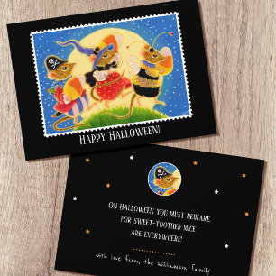 Tarjeta Dulces Ratones de Maíz Caramelo Personalizados Hal
