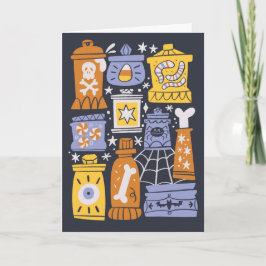 Tarjeta Dulces retro de Halloween