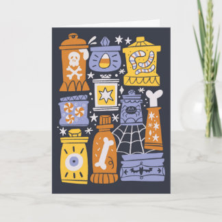 Tarjeta Dulces retro de Halloween