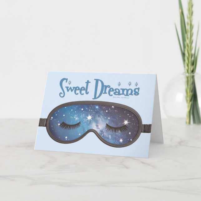 Tarjeta Dulces sueños máscara facial (Anverso)