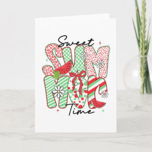 Tarjeta Dulces Vibraciones de Verano Sandía Coquette Bow P