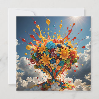 Tarjeta Dulces Y Flores Coloridos