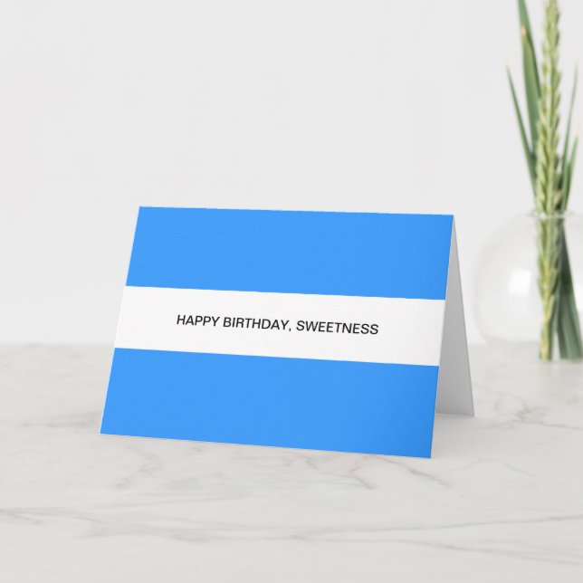 Tarjeta dulzura feliz de cumpleaños (Anverso)