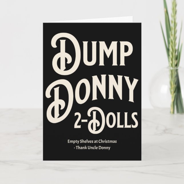 Tarjeta Dump Donny 2 Muñecas Dos Muñecas Aranceles Humor C (Anverso)