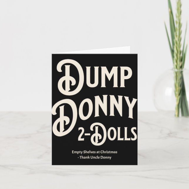 Tarjeta Dump donny 2 muñecas dos muñecas Trump Humor sobre (Anverso)