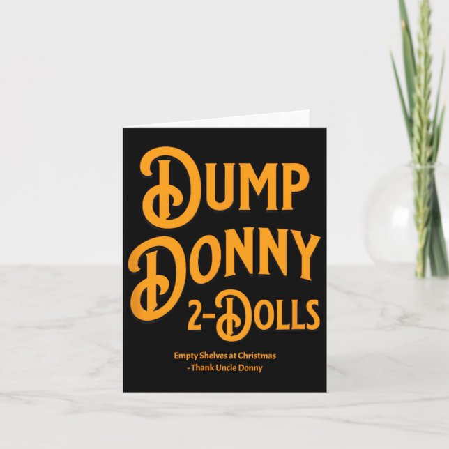 Tarjeta Dump donny 2 muñecas dos muñecas Trump Humor sobre (Anverso)