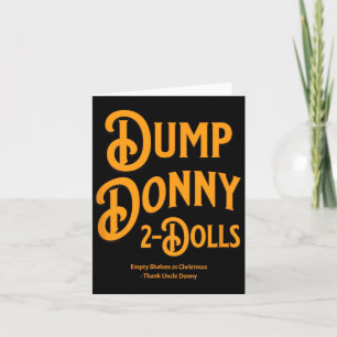Tarjeta Dump donny 2 muñecas dos muñecas Trump Humor sobre