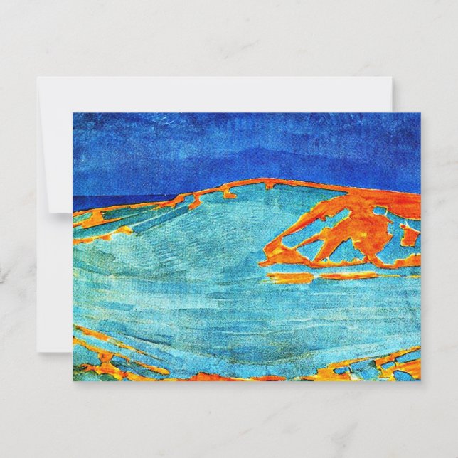 Tarjeta Duna en Zeeland por Pier Mondrian (Anverso)