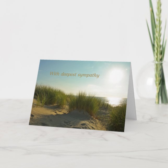 Tarjeta Dunas de arena con sol - Con profundo pésame (Anverso)