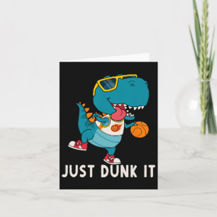 Tarjeta Dunk It Fun Dinosaur Bysketbyll League Slam D